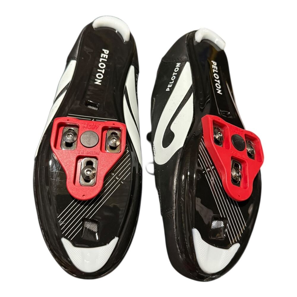 Peloton Cycling Sneakers Size 44 US Men's 10.5 Cleats Black Red - Picture 9 of 9